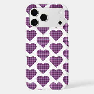 Heart Shaped Plaid Purple Pink iPhone Slim Case