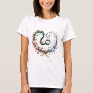 Heart-Shaped Plant:Four Seasons of Love and Growth T-Shirt