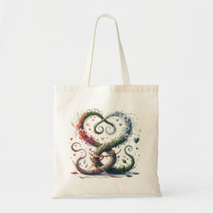 Heart-Shaped Plant:Four Seasons of Love and Growth Tote Bag