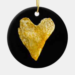 Heart Shaped Potato Chip Ceramic Tree Decoration