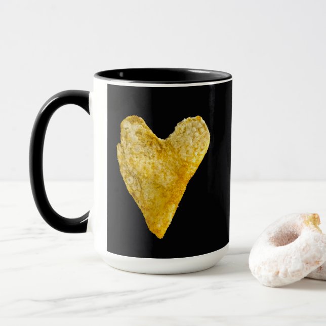 Heart Shaped Potato Chip Mug (With Donut)