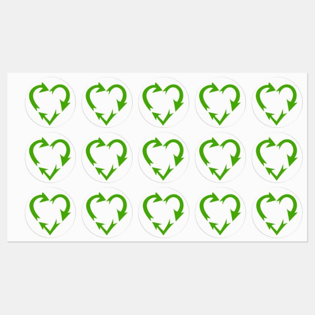 Heart Shaped Recycle Symbol  (Sheet)
