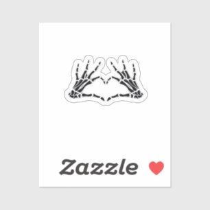 Heart Shaped Skeleton Hands Unique Art Vintage