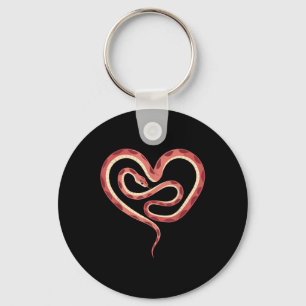 Heart Shaped Snake Valentines Day Serpent For Wome Key Ring