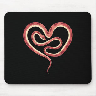 Heart Shaped Snake Valentines Day Serpent For Wome Mouse Mat