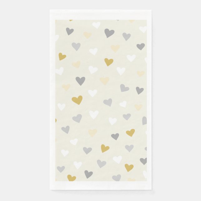 Heart Shaped soft color  Napkin (Front)