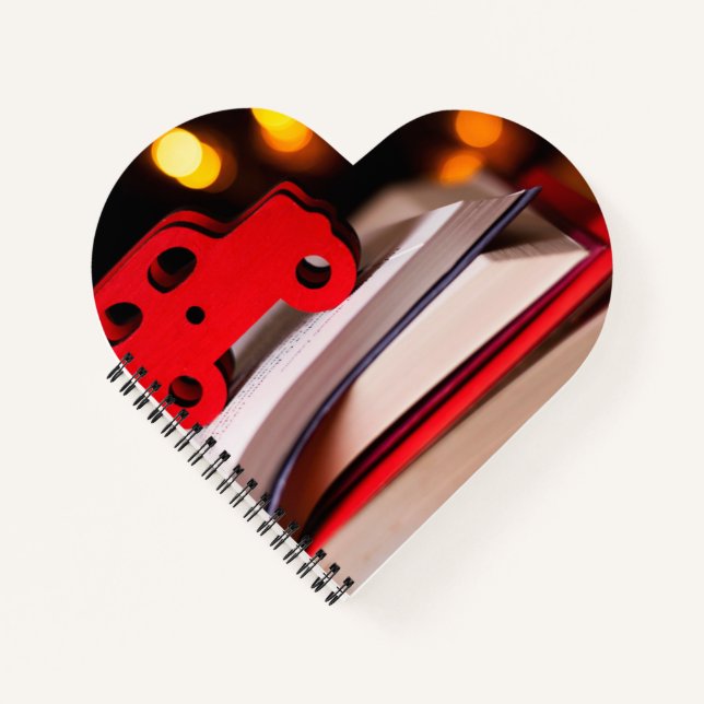 Heart Shaped Spiral Bound Notebook (Front)