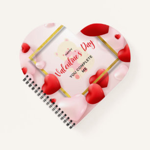 Heart Shaped Spiral Bound Notebook