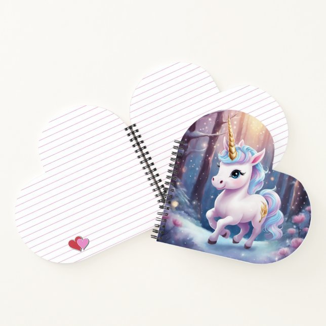 Heart Shaped Spiral Bound Notebook (Inside)