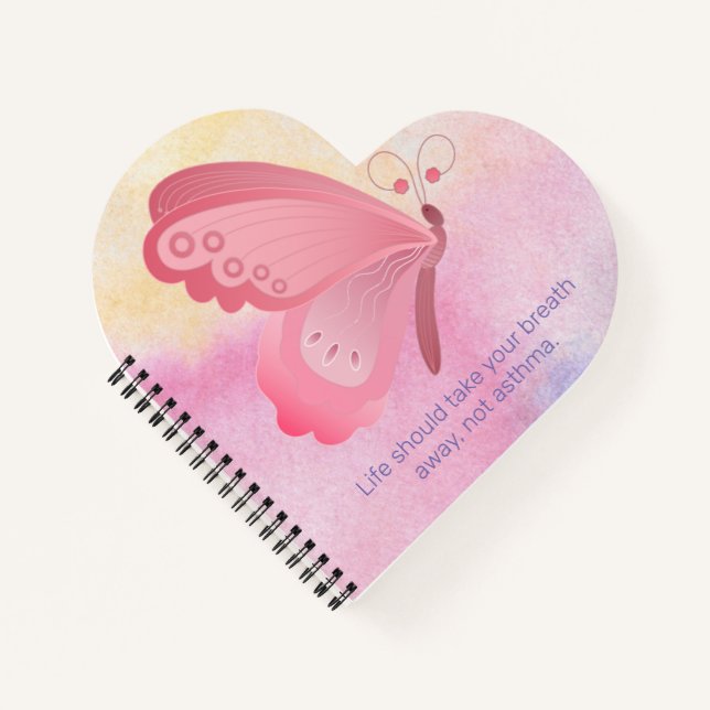 Heart Shaped Spiral Bound Notebook (Front)