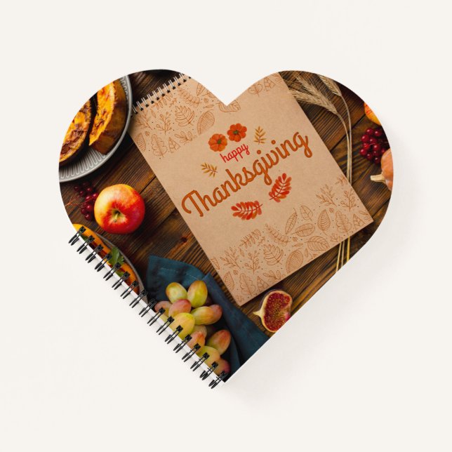 Heart Shaped Spiral Bound Notebook (Front)