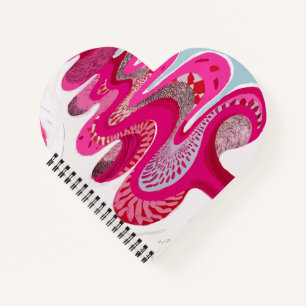 Heart Shaped Spiral Bound Notebook