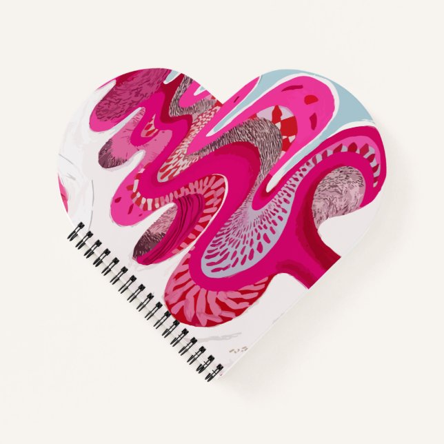 Heart Shaped Spiral Bound Notebook (Front)