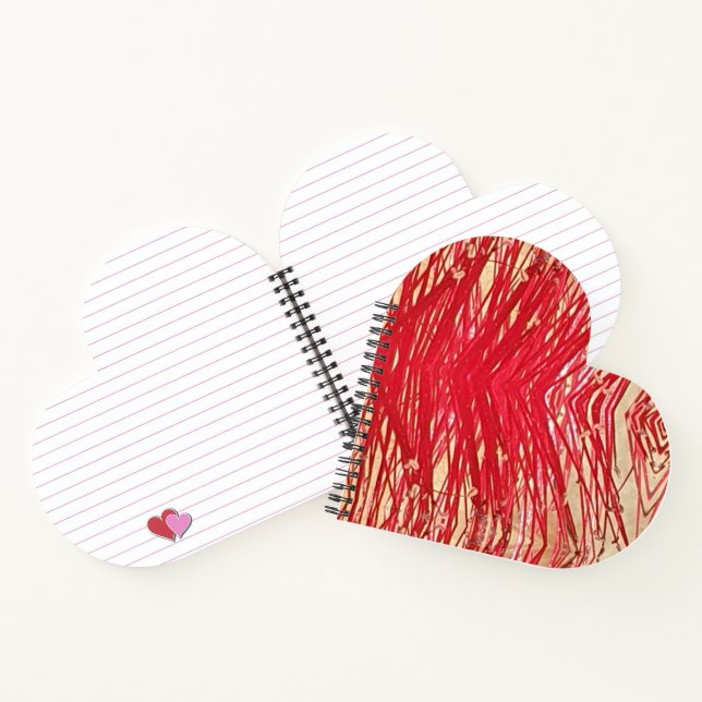 Heart Shaped Spiral Bound Notebook (Inside)