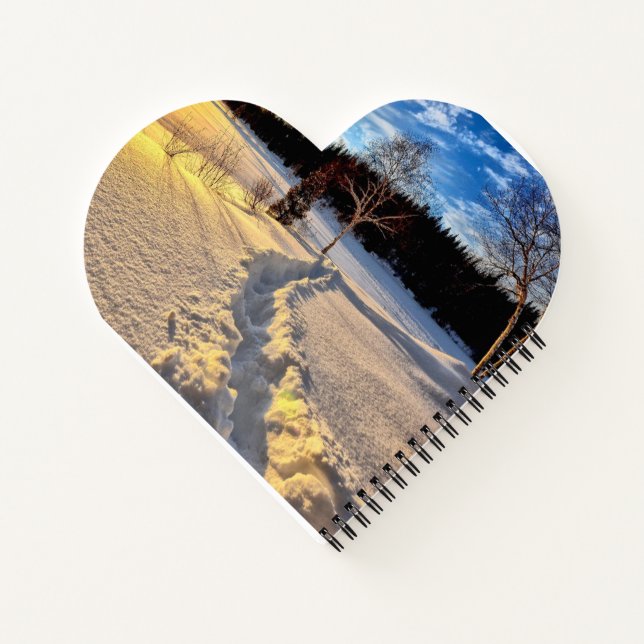Heart Shaped Spiral Bound Notebook (Back)