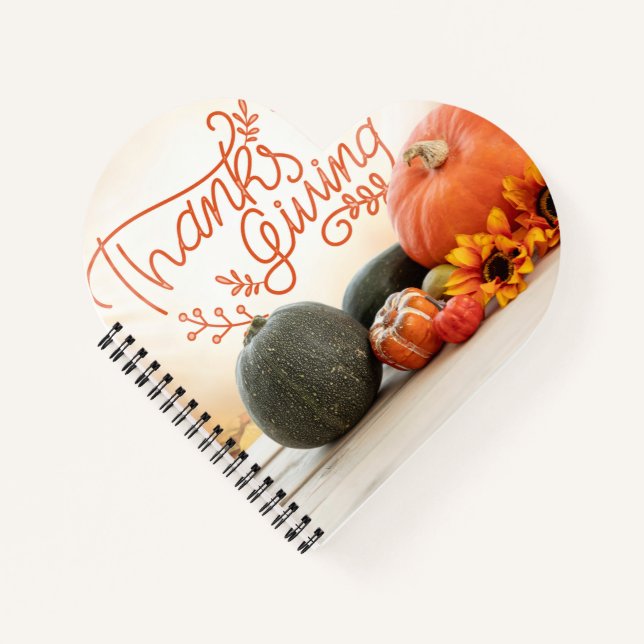 Heart Shaped Spiral Bound Notebook (Front)