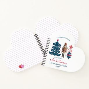 Heart Shaped Spiral Bound Notebook with Nutcracker