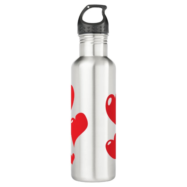  Heart-Shaped Stainless Steel Water Bottle (Front)