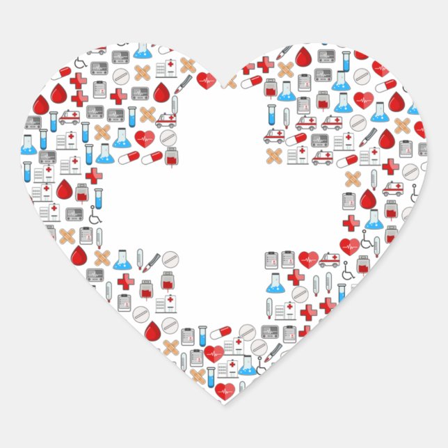Heart Shaped Stickers First Responders (Front)