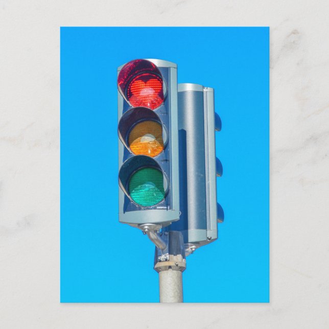Heart-Shaped Stop Light, Akureyri, Iceland Postcard (Front)