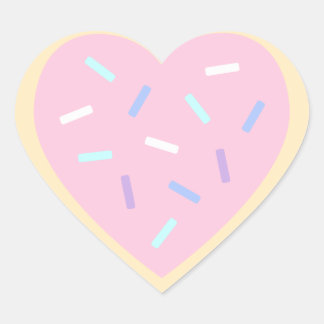 Heart Shaped Sugar Cookie Stickers