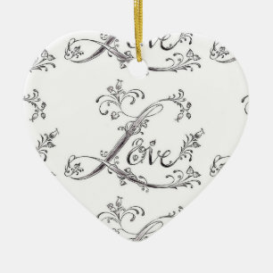 HEART SHAPED "TRUE LOVE" CHRISTMAS ORNAMENT