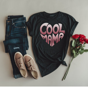 Heart-Shaped Typography: COOL MAMA T-Shirt
