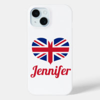 Heart Shaped UK Flag / Union Jack Personalised