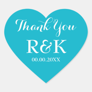 Heart shaped wedding envelope seals favour sticker