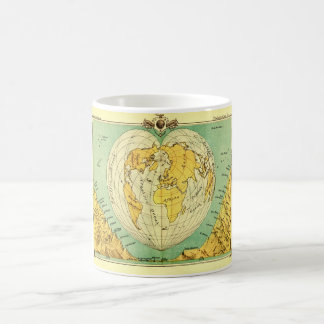 Heart Shaped World Map Coffee Mug