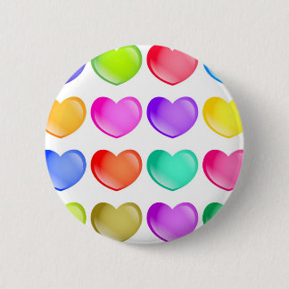 Heart Shapes 6 Cm Round Badge