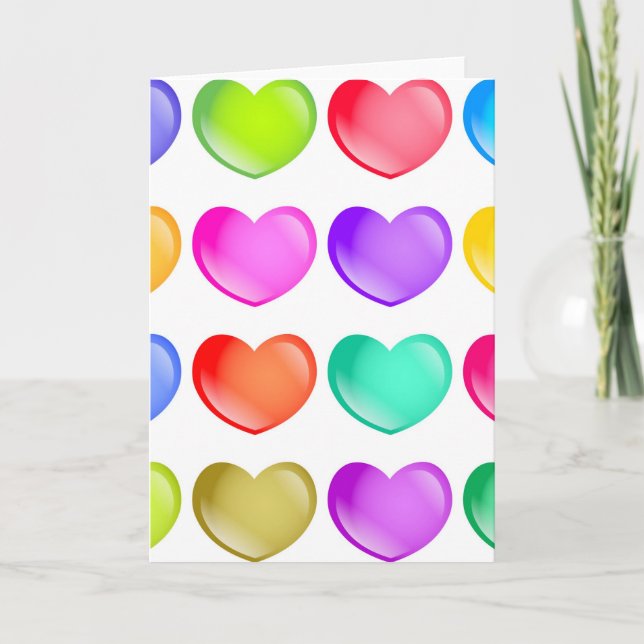 Heart Shapes Holiday Card (Front)