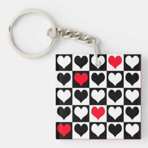 Heart shapes key ring