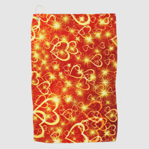 Heart Shapes Pattern-25622 Golf Towel