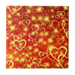 Heart Shapes Pattern-25622 Tile