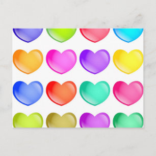 Heart Shapes Postcard