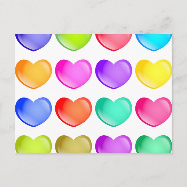 Heart Shapes Postcard (Front)