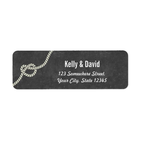Heart-sharped Knot Chalkboard Return Address Return Address Label