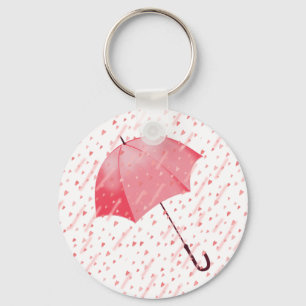 HEART SHOWERS by SHARON SHARPE Key Ring