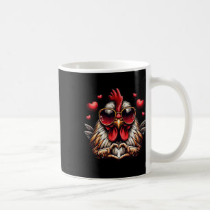 Heart Sign Hand Chicken Kids Mens Womens Chicken V Coffee Mug
