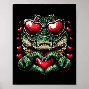 Heart Sign Hand Crocodile Mens Womens Crocodile Va