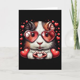 Heart Sign Hand Guinea Pig Mens Womens Guinea Pig  Card