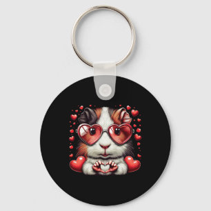 Heart Sign Hand Guinea Pig Mens Womens Guinea Pig Key Ring
