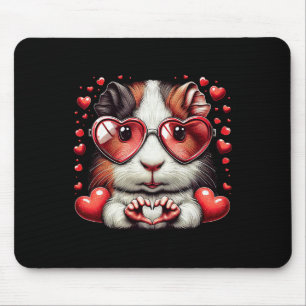 Heart Sign Hand Guinea Pig Mens Womens Guinea Pig Mouse Mat