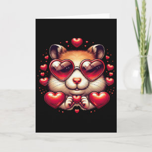 Heart Sign Hand Hamster Kids Mens Womens Hamster V Card