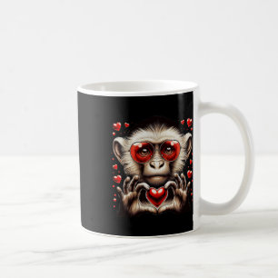 Heart Sign Hand Monkey Kids Mens Womens Monkey Val Coffee Mug