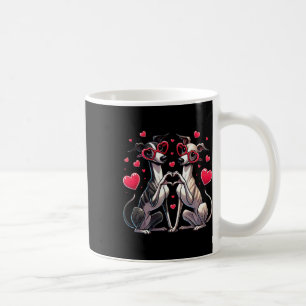 Heart Sign Hand Whippet Valentine Dog Womens Mens Coffee Mug