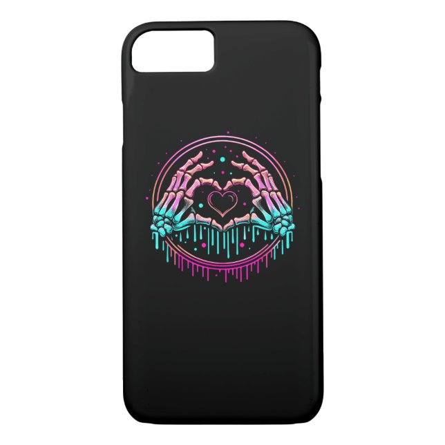 Heart Sign Skeleton Hand - Spooky Skeleton Hallowe Case-Mate iPhone Case (Back)