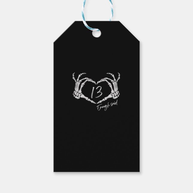 Heart Skeleton Hand Classic Gift Tags (Front)