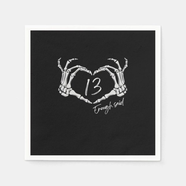 Heart Skeleton Hand Classic Napkin (Front)